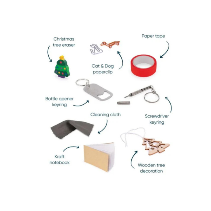 Paperie Deluxe Crackers Silver Snowflake (8) Contents | Merchants Homewares