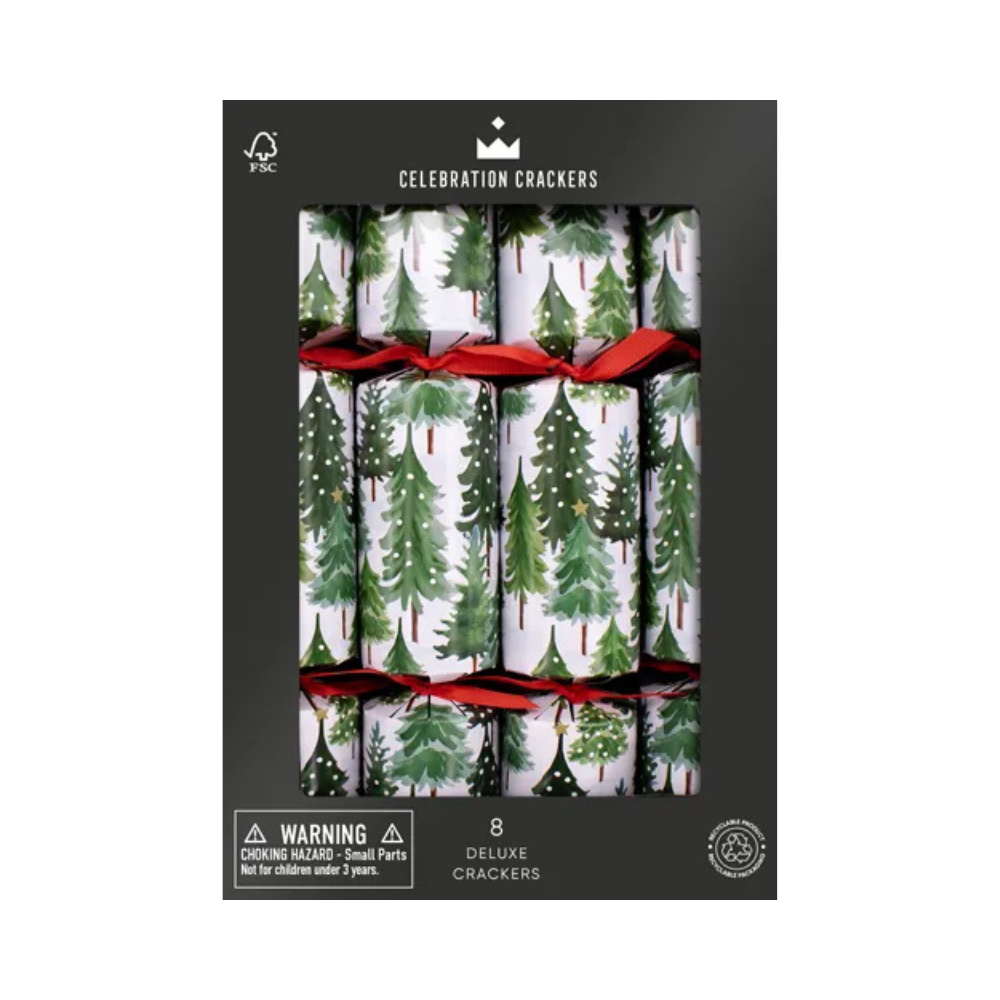Paperie Deluxe Crackers Snowy Tree (8) | Merchants Homewares