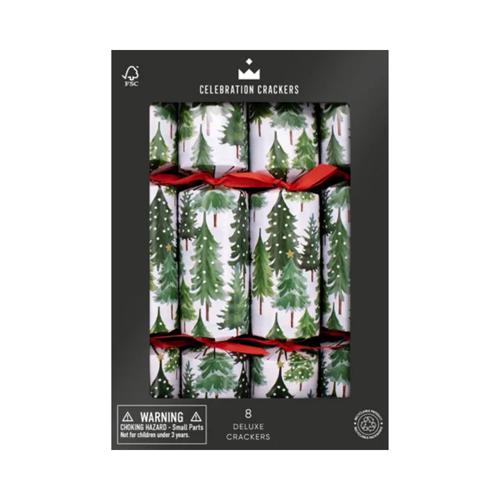 Paperie Deluxe Crackers Snowy Tree (8) | Merchants Homewares
