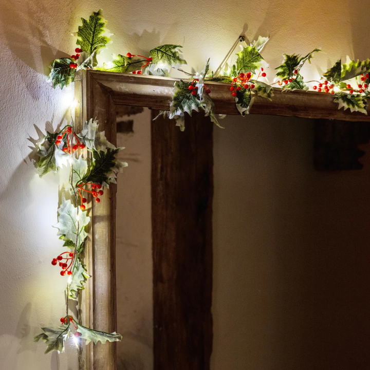 Paperie Holly Sprig String Lights Lifestyle | Merchants Homewares