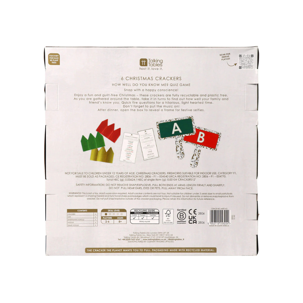 Paperie Luxury Crackers Botanical Mistletoe (6) | Merchants Homewares
