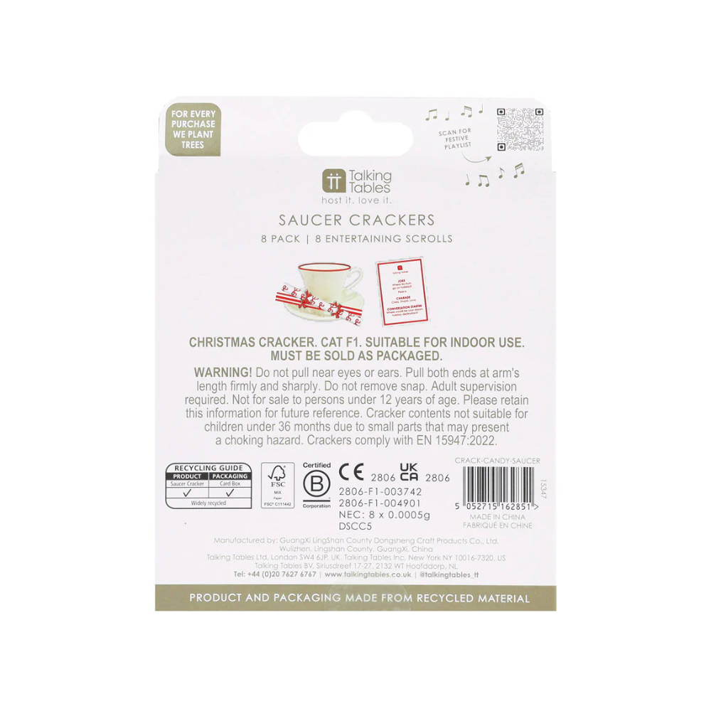 Paperie Mini Saucer Crackers Bow (8) | Merchants Homewares