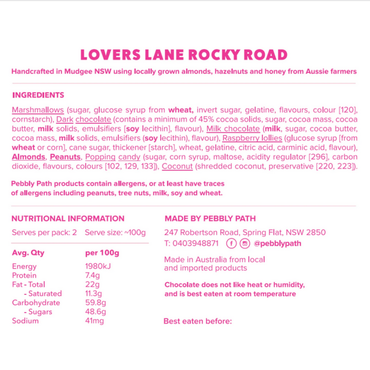 Pebbly Path Rocky Road Lovers Lane Information | Merchants Homewares