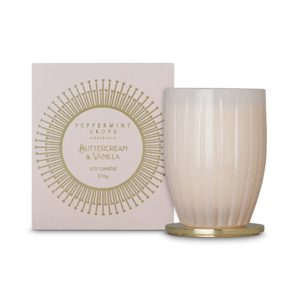Peppermint Grove Buttercream & Vanilla Soy Candle 370g | Merchants Homewares