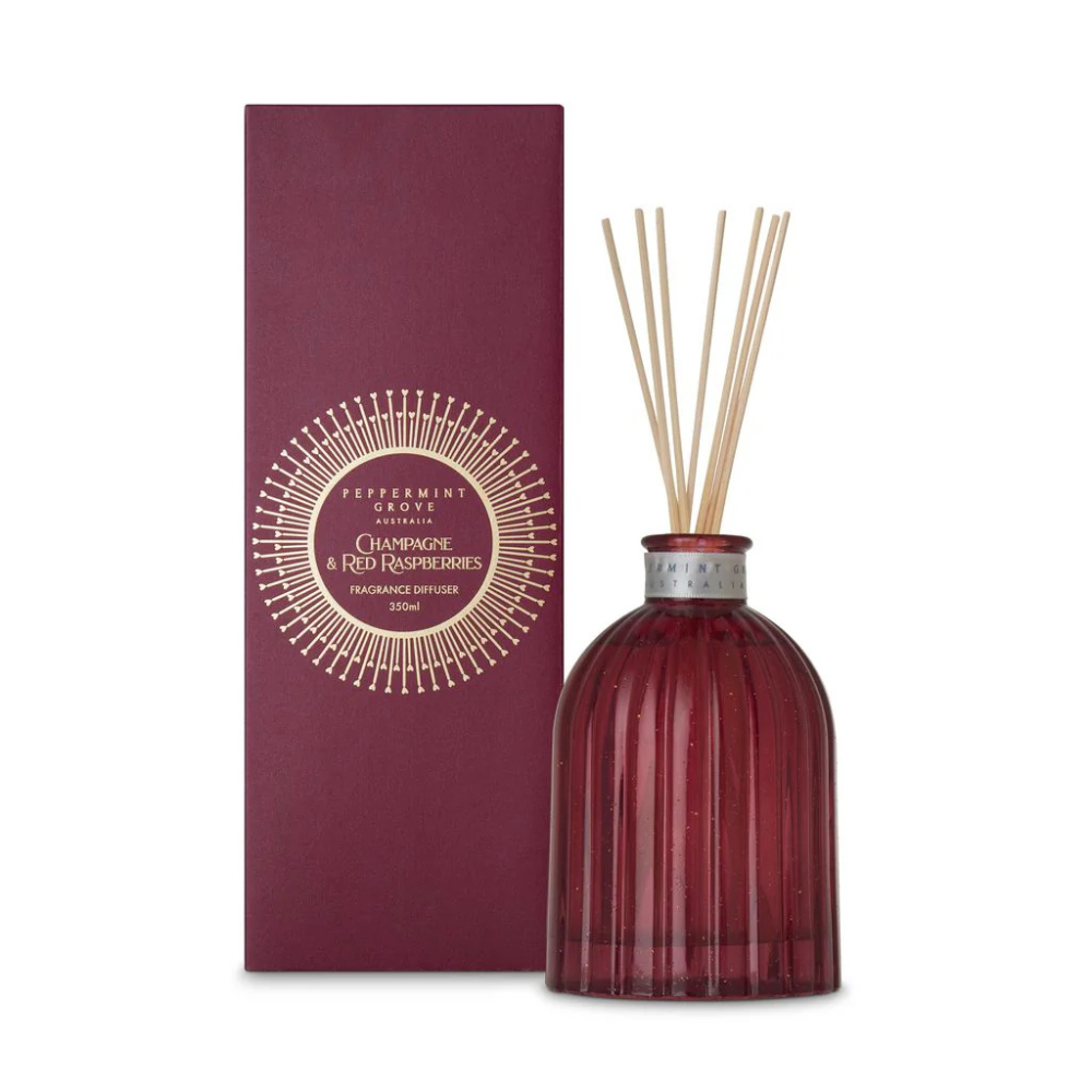 Peppermint Grove Champagne & Red Raspberries Fragrance Diffuser 300ml | Merchants Homewares