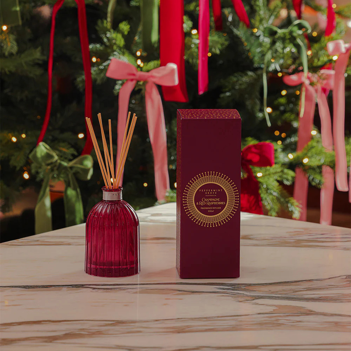 Peppermint Grove Champagne & Red Raspberries Fragrance Diffuser 300ml Lifestyle | Merchants Homewares