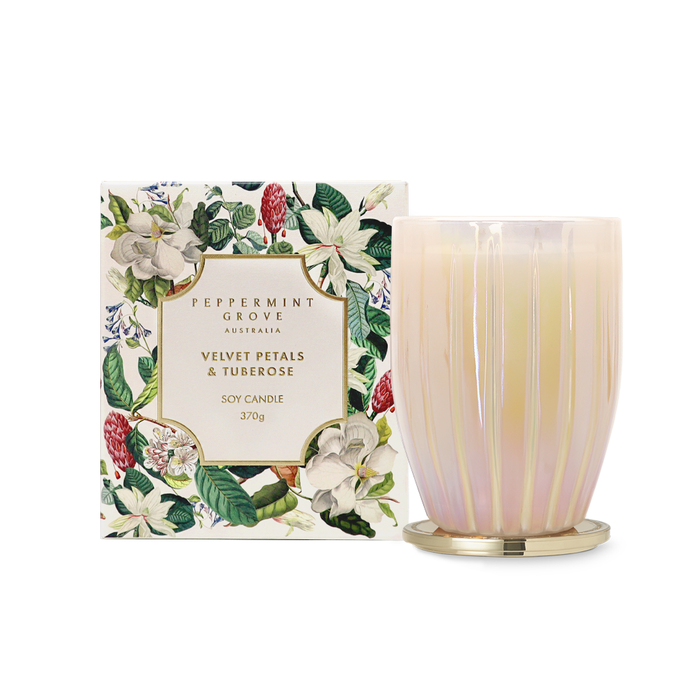 Peppermint Grove Velvet Petals & Tuberose Soy Candle 370g | Merchants Homewares