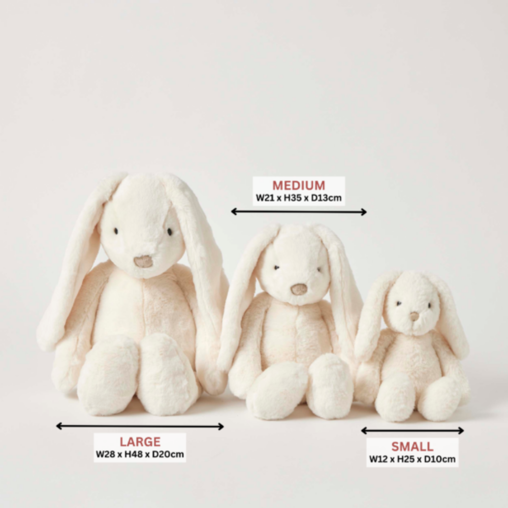 Pilbeam Jiggle and Giggle Cream Bunny Sizes | Merchants Homewares