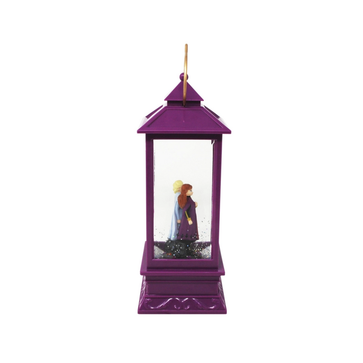 Pink Poppy Disney Frozen Anna and Elsa Glitter Lantern Side View | Merchants Homewares