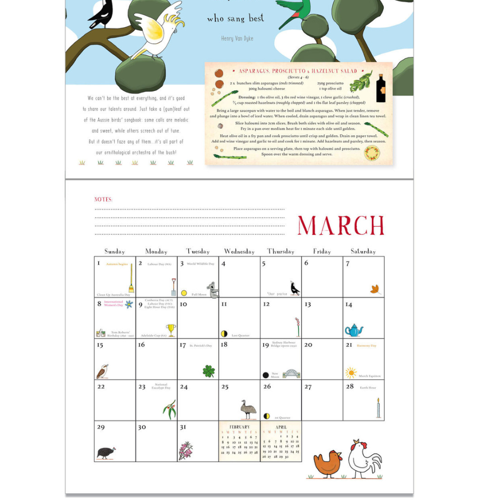 Red Tractor Designs | Our Year in Australia Calendar 2026