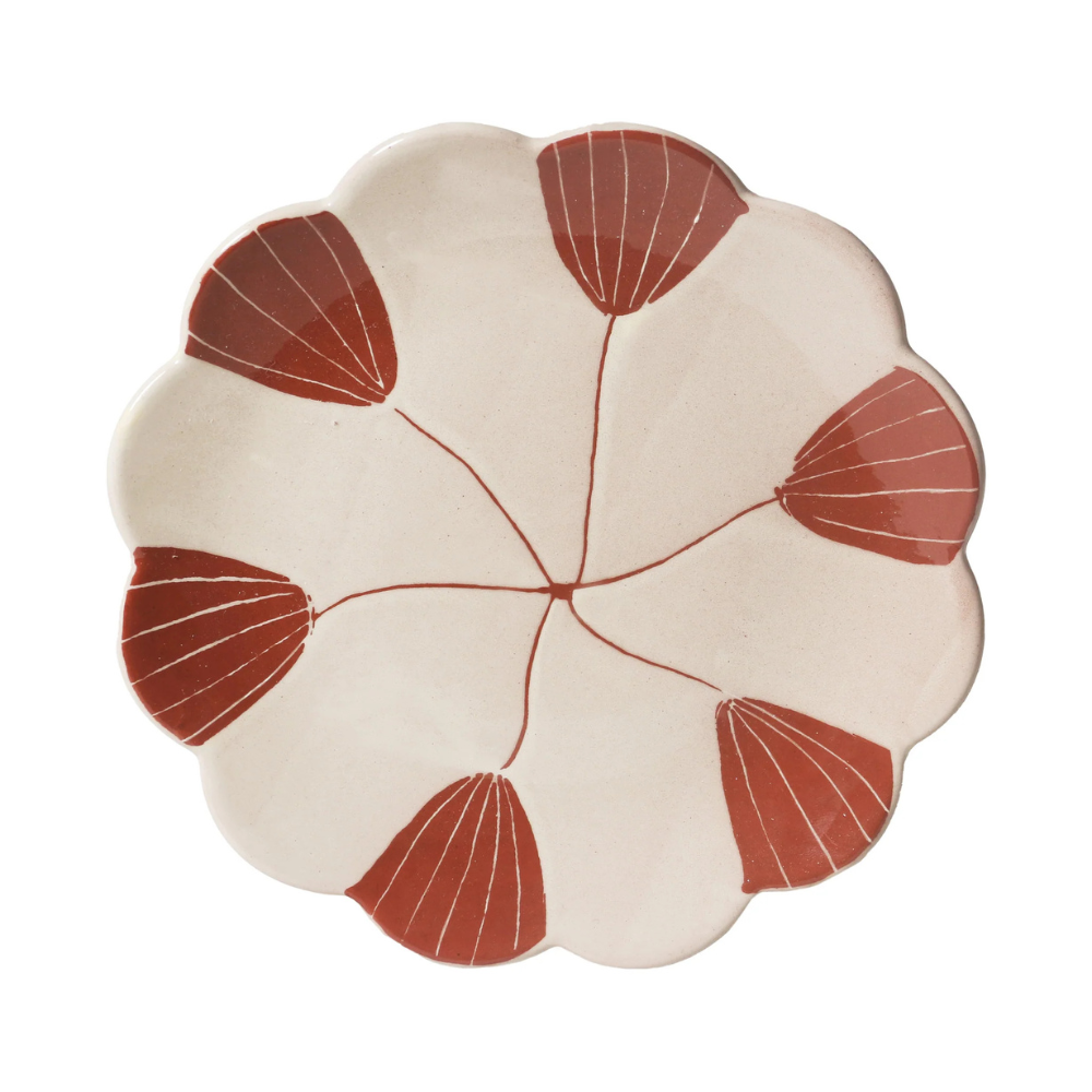 Robert Gordon Fan Flower Plate June's Daisy Collection | Merchants Homewares