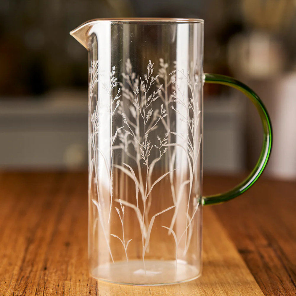 Robert Gordon Haven Glass Jug  Natural Grass Lifestyle | Merchants Homewares