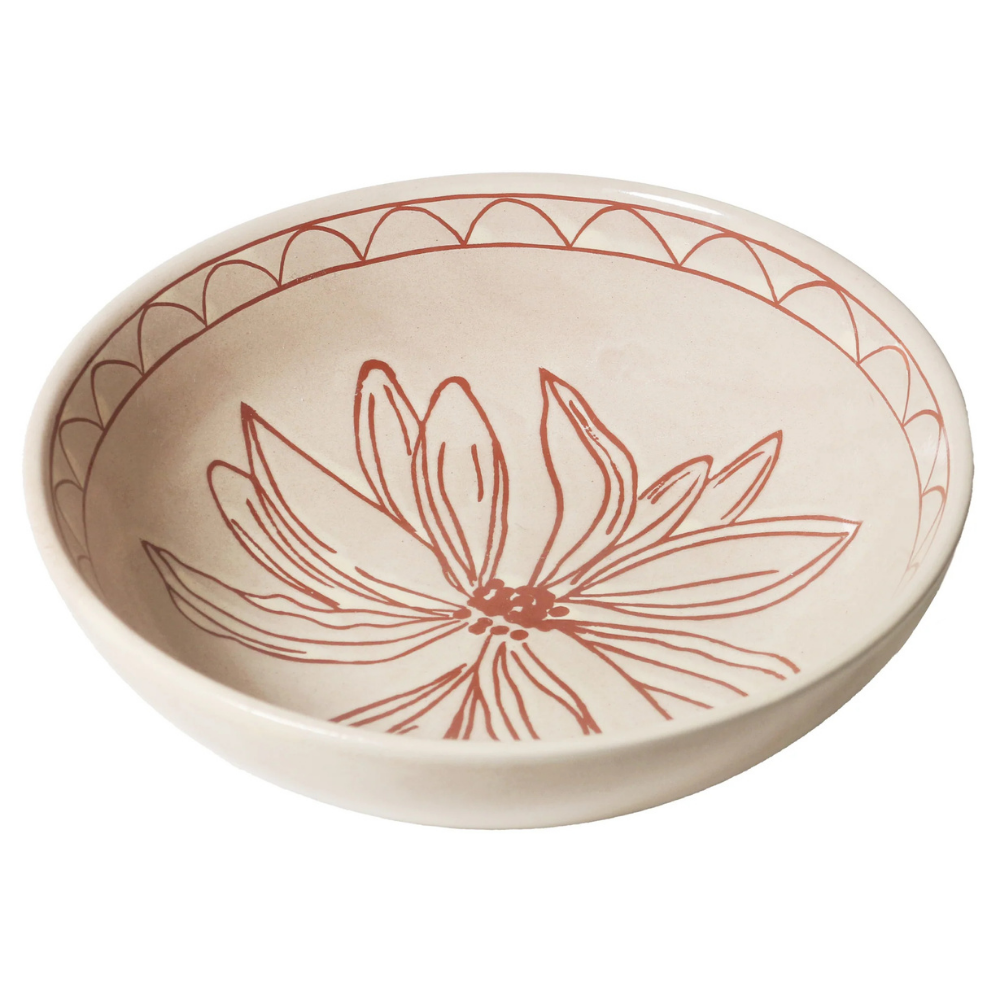 Robert Gordon Taupe Bowl June's Daisy Collection | Merchants Homewares