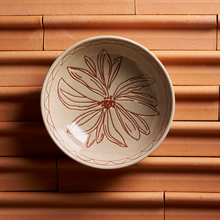 Robert Gordon Taupe Bowl June's Daisy Collection Lifestyle | Merchants Homewares