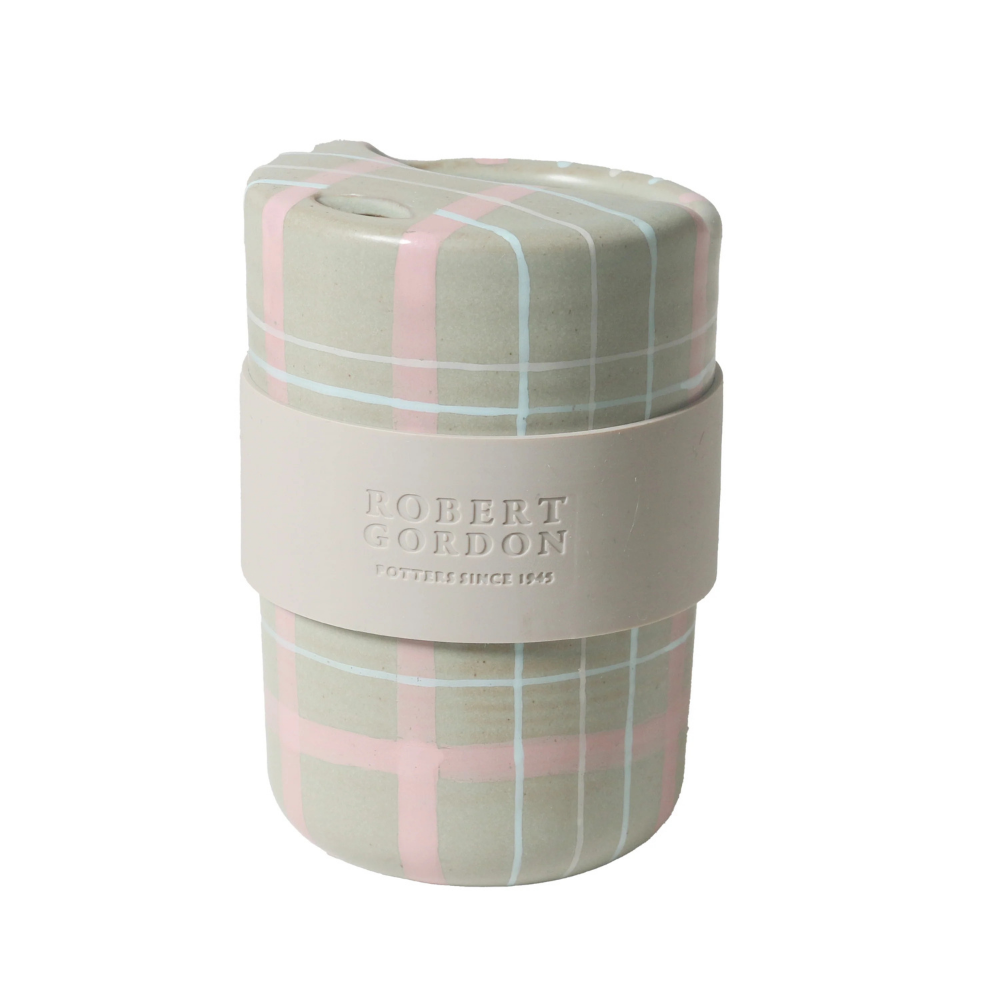 Robert Gordon Travel Cup w Silicone Band Sage & Blush | Merchants Homewares