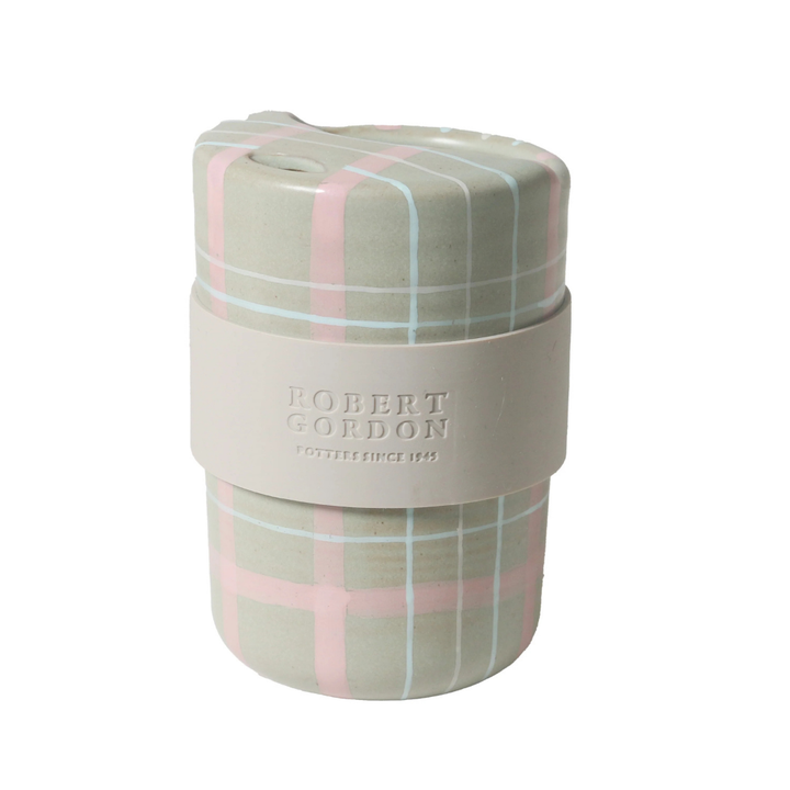 Robert Gordon Travel Cup w Silicone Band Sage & Blush | Merchants Homewares