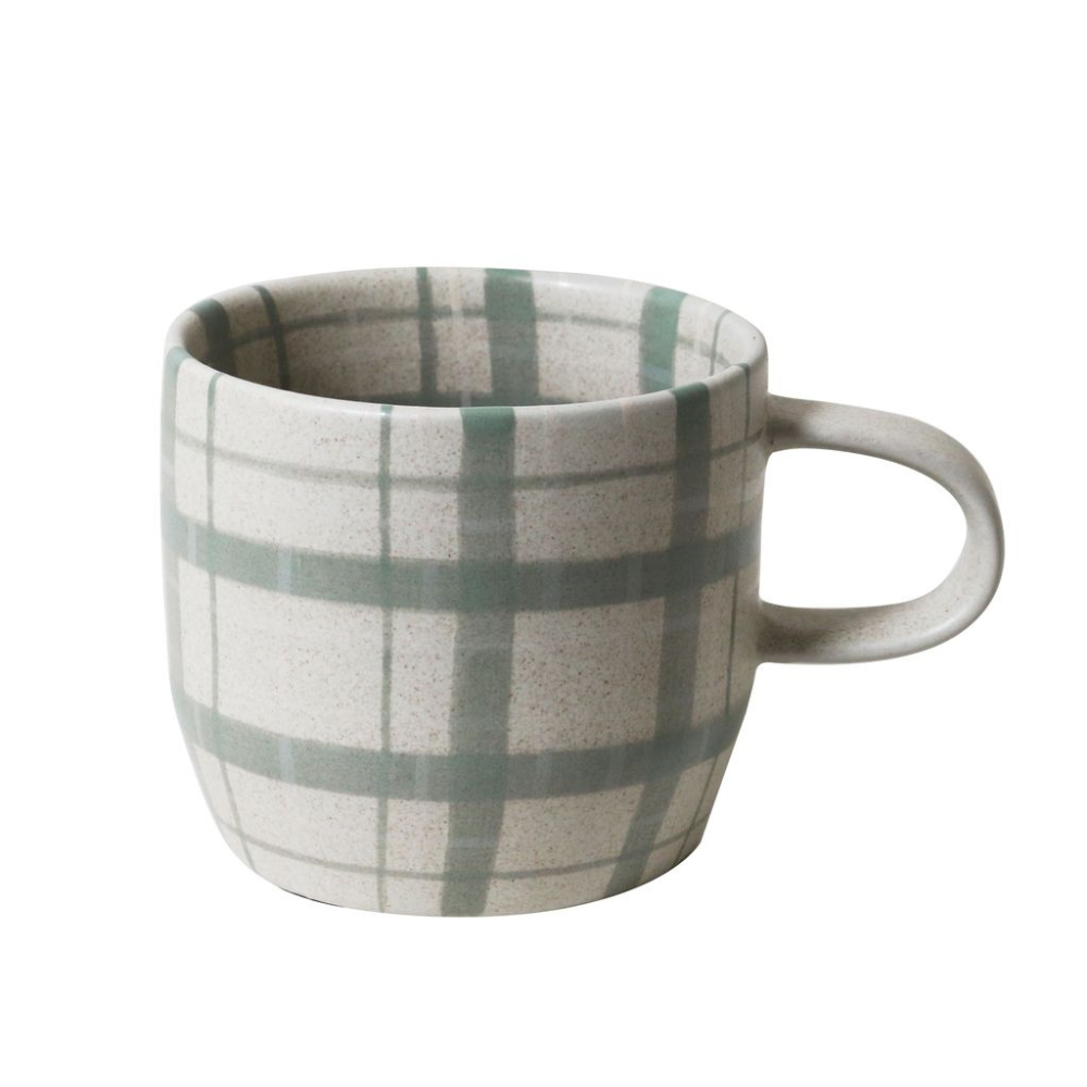 Robert Gordon Mug Single Duck Egg Check Cat's Pyjamas | Merchants Homewares

