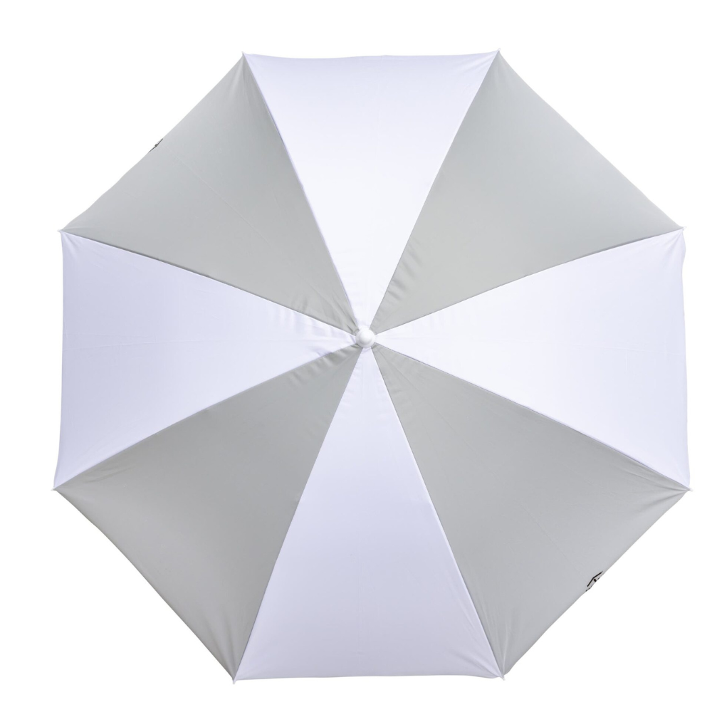 Shelta Australia Noosa 180cm Beach Umbrella Grey White | Merchants Homewares