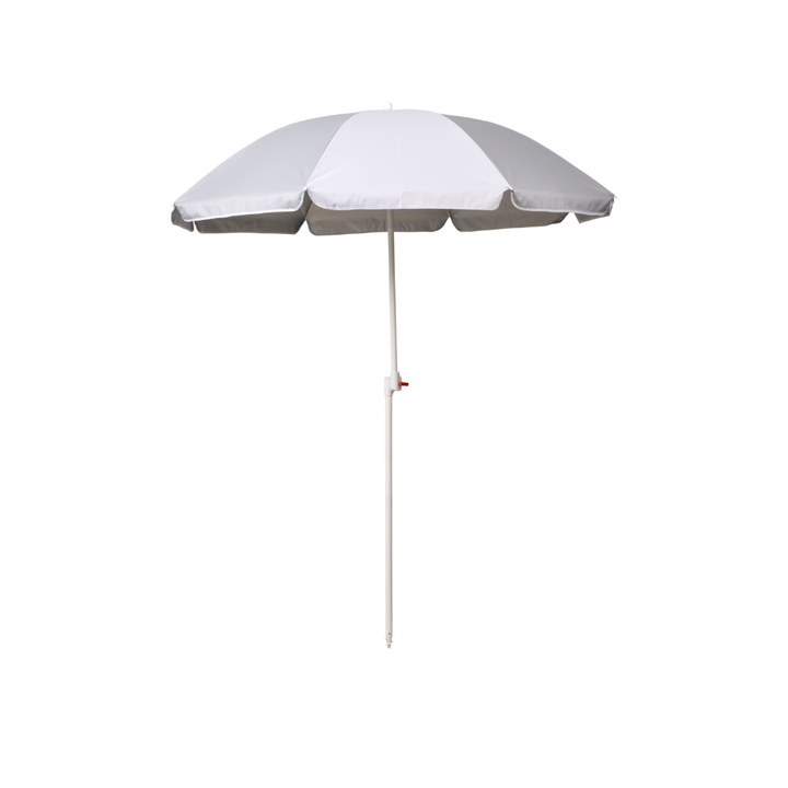Shelta Australia Noosa 180cm Beach Umbrella Grey White | Merchants Homewares