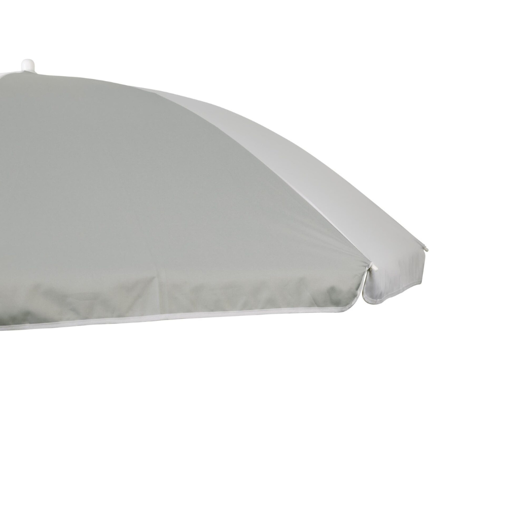 Shelta Australia Noosa 180cm Beach Umbrella Grey White Close Up | Merchants Homewares