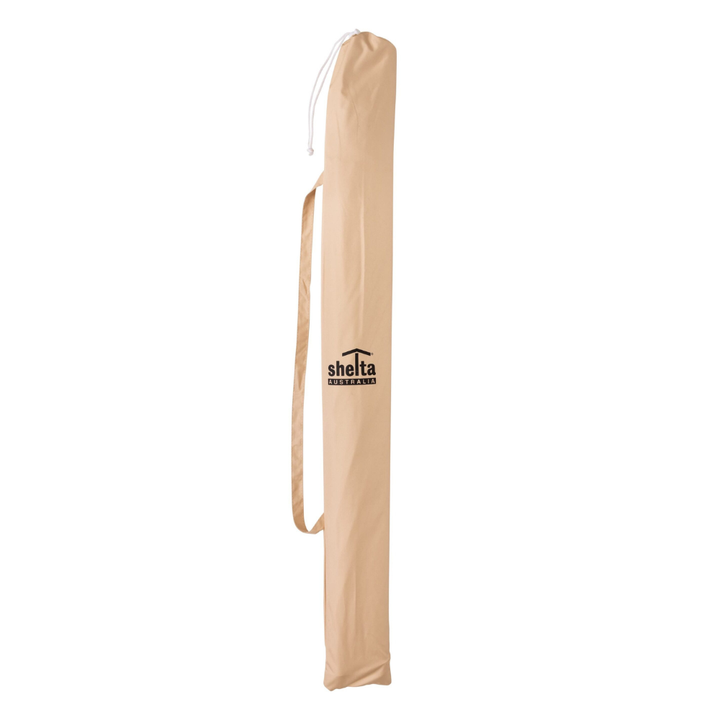 Shelta Australia Noosa 180cm Beach Umbrella Peach White Carry Sleeve | Merchants Homewares
