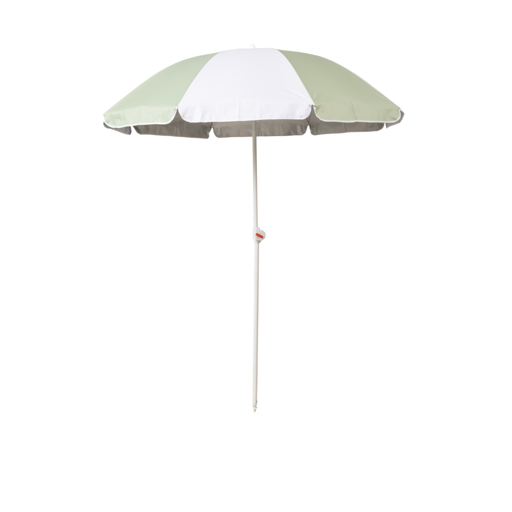 Shelta Australia Noosa 180cm Beach Umbrella Sage Green White | Merchants Homewares