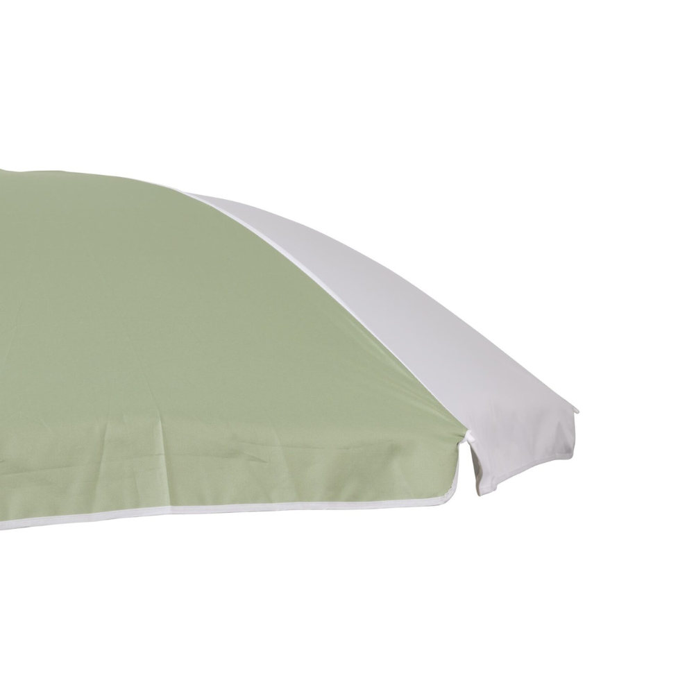 Shelta Australia Noosa 180cm Beach Umbrella Sage Green White Close Up | Merchants Homewares
