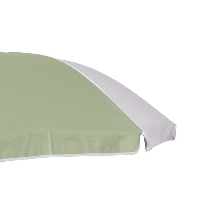 Shelta Australia Noosa 180cm Beach Umbrella Sage Green White Close Up | Merchants Homewares
