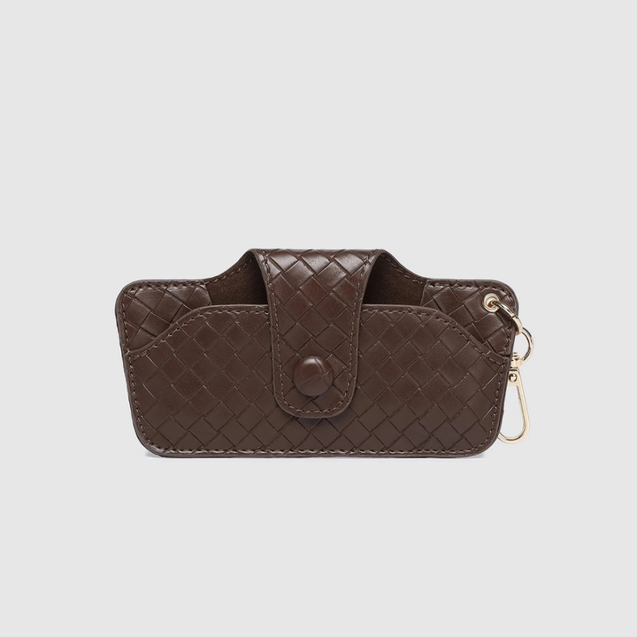 Skittle Sunglass Case Woven Chocolate | Merchant Homewares 