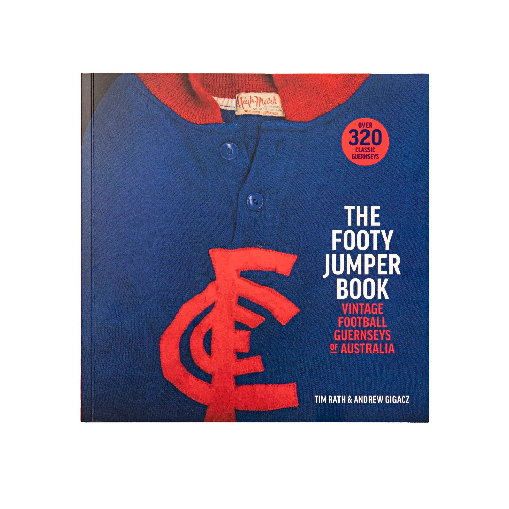 Sporting Nation The Footy Jumper Soft Cover Book Written By Tim Rath & Andrew Gigacz | Merchants Homewares
