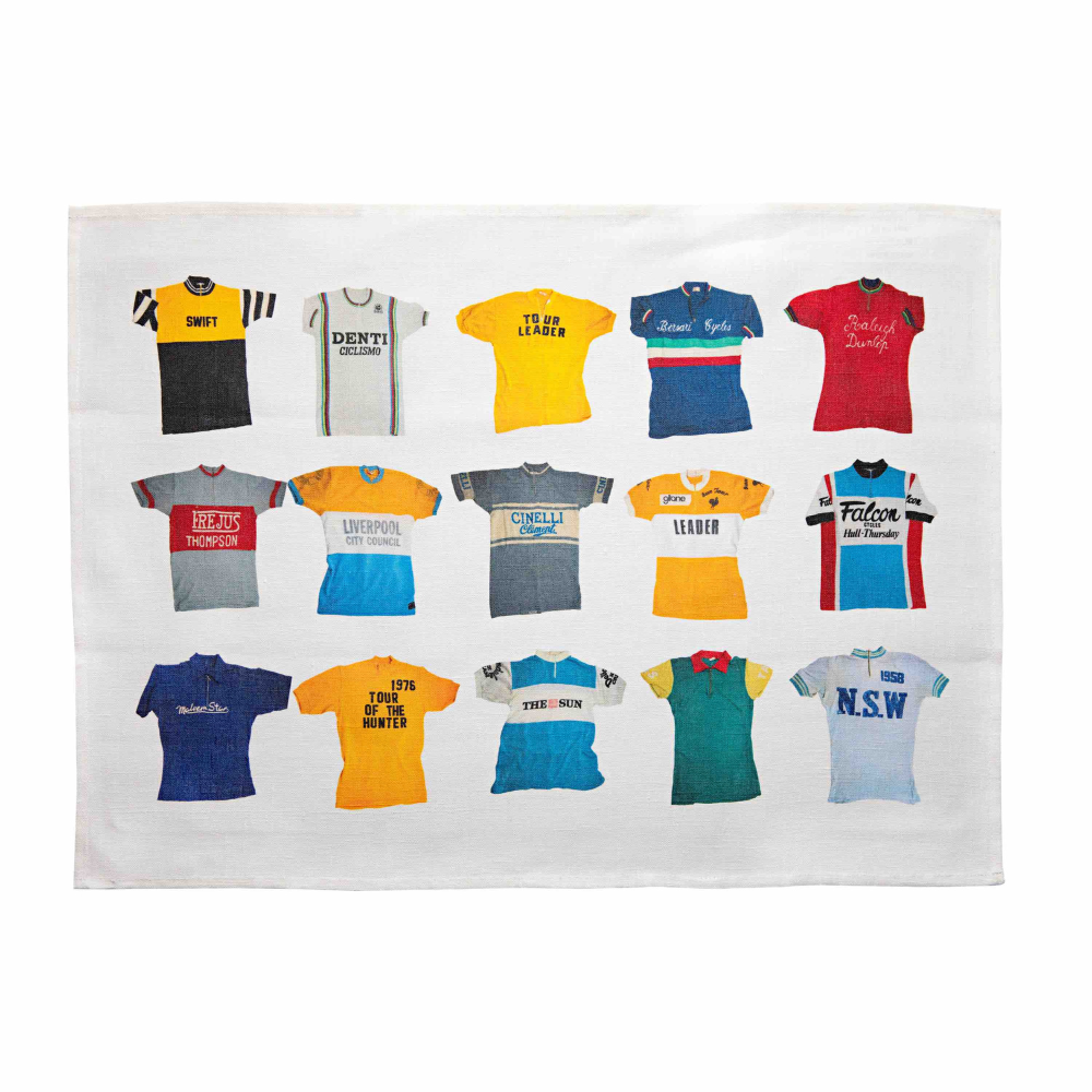 Sporting Nation Vintage Cycling Jerseys Tea Towel | Merchants Homewares