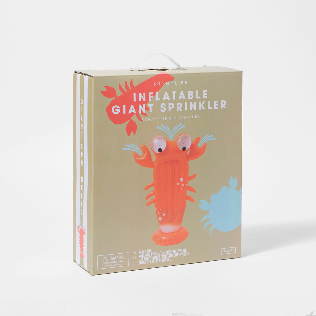 Sunnylife Inflatable Giant Sprinkler Sonny the Sea Creature Packaged | Merchants Homewares