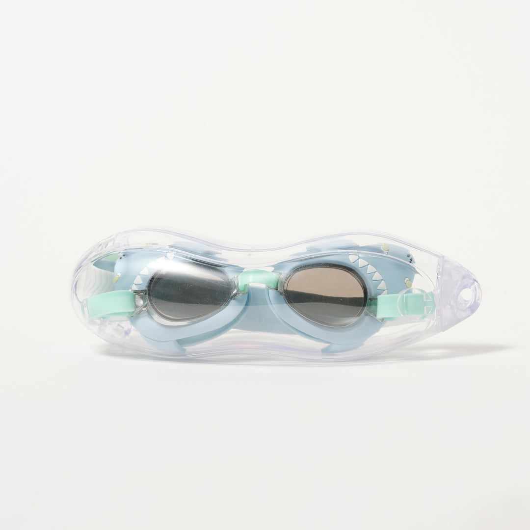 Sunnylife Mini Swim Goggles Salty the Shark Packaged | Merchants Homewares