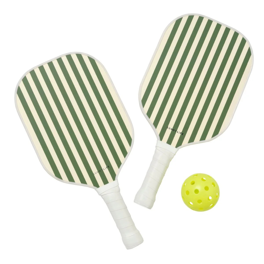 Sunnylife Pickle Ball Set The Vacay Olive | Merchant Homewares
