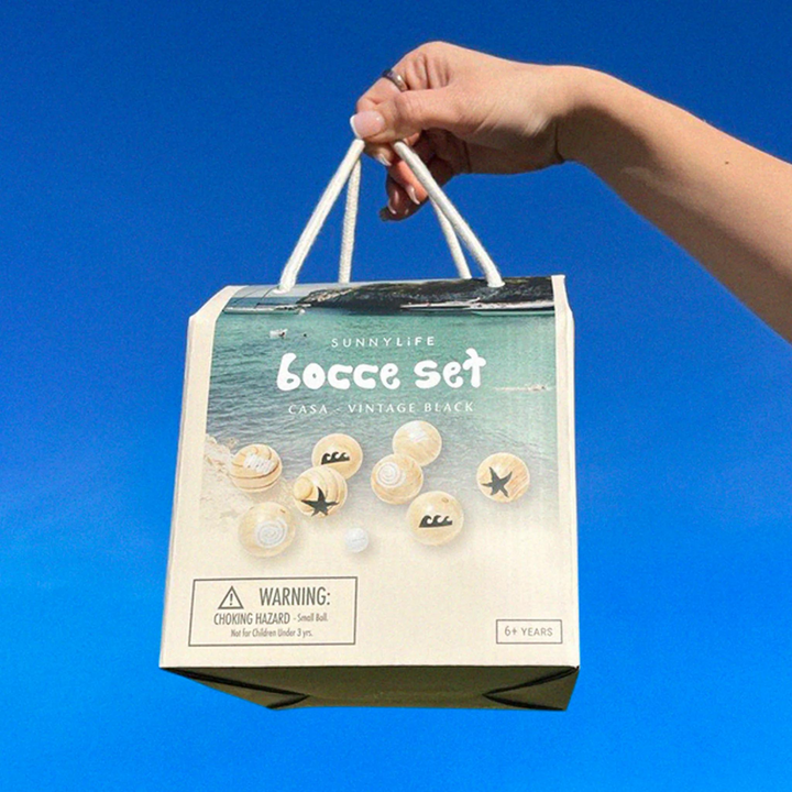 Sunnylife Bocce Set Casa Vintage Black Packaged | Merchants Homewares