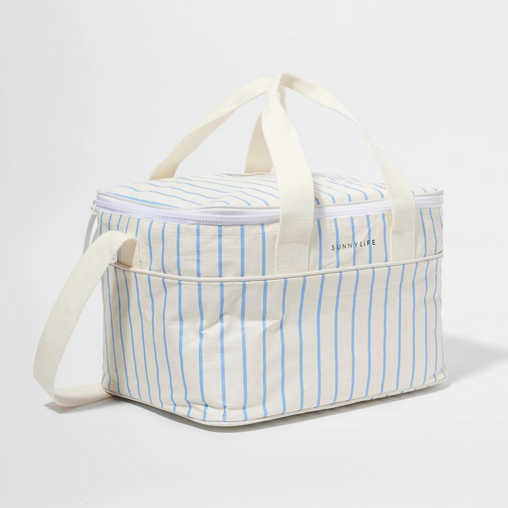 Sunnylife Cooler Bag Le Weekend Mid Blue-Cream | Merchants Homewares
