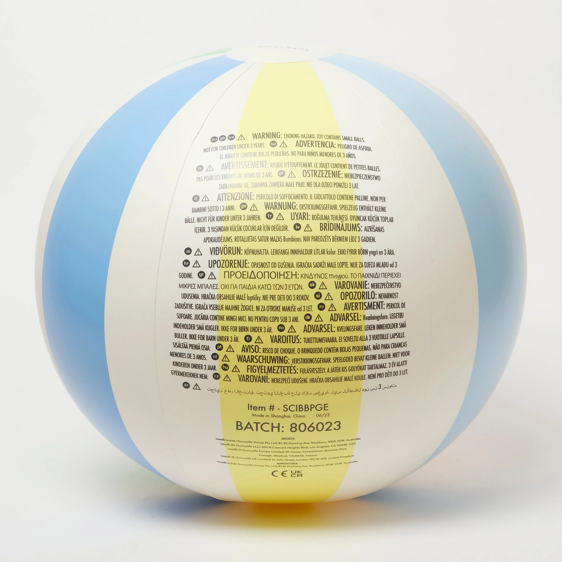 Sunnylife | Poolside Inflatable Beach Ball | Pastel Gelato – Merchants