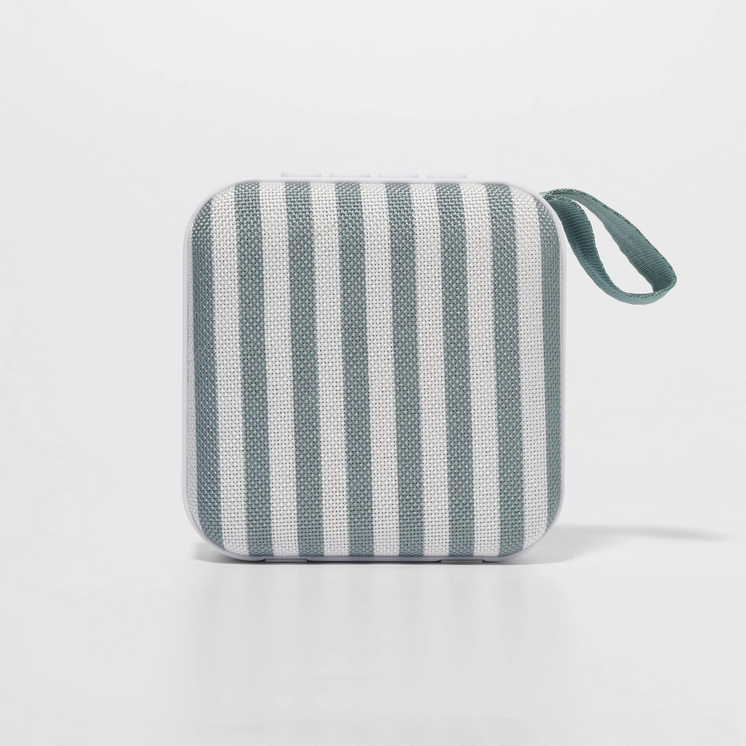 Sunnylife Portable Travel Speaker The Vacay Olive Stripe | Merchants Homewares