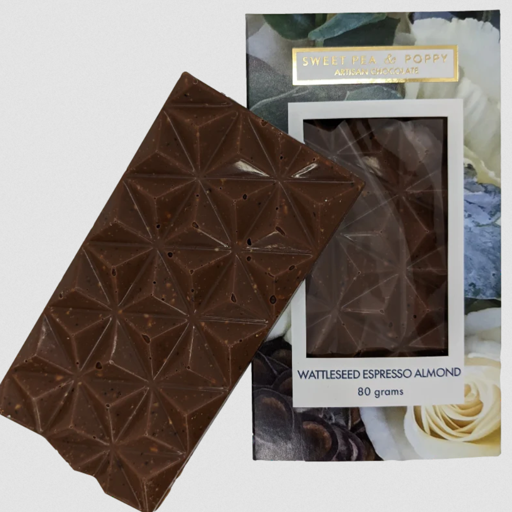 Sweet Pea & Poppy Artisan Chocolate Bar Wattleseed Espresso Almond | Merchants Homewares