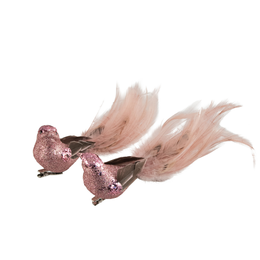 Swing Gifts Feather Clip Bird Pink Champagne Assorted | Merchants Homewares