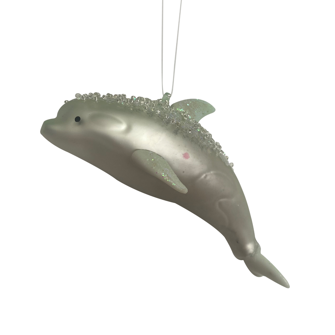 Swing Gifts Glass Dolphin Deco Aqua Sequin | Merchants Homewares