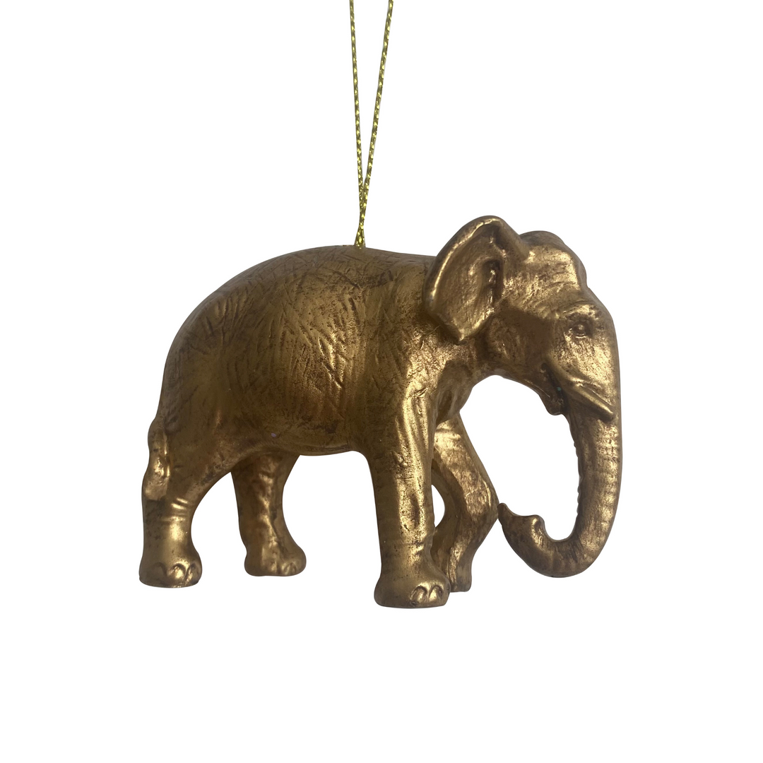 Swing Gifts Resin Hanging Elephant Gold | Merchants Homewares