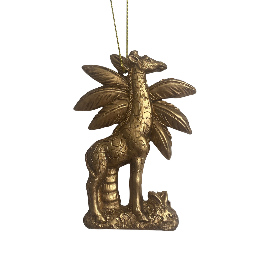 Swing Gifts Resin Hanging Giraffe with Tree Gold | Merchants Homewares