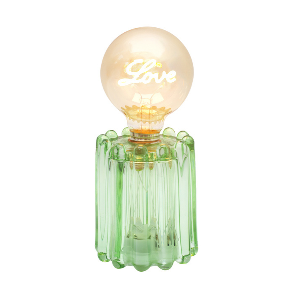 Swing Gifts Ultimo Glass LED Lamp Love Mint | Merchants Homewares