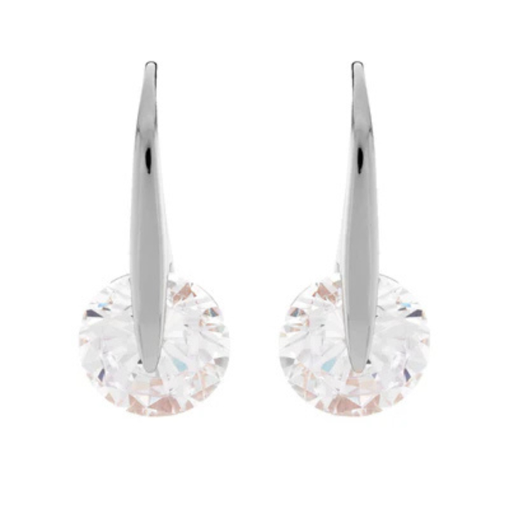 Sybella Verity Silver Cz Hook Earrings | Merchant Homewares