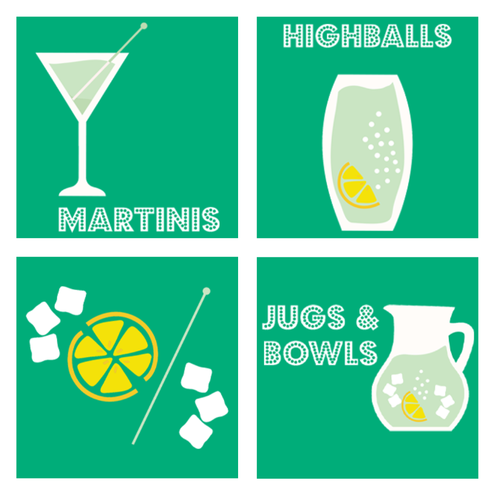 The Little Book Of Gin Cocktails Illustration Examples 2 | Merchants Homewares