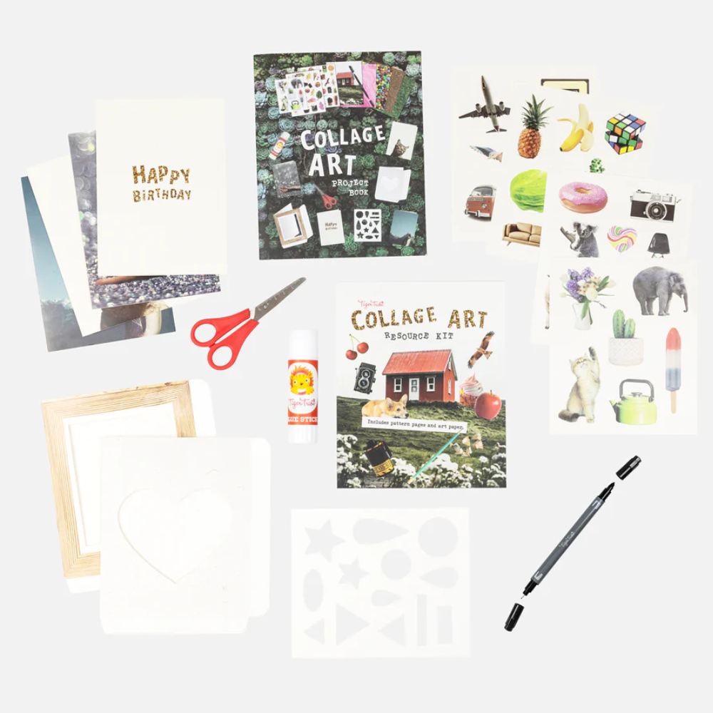 Tiger Tribe Collage Art Set Contents | Merchants Homewares