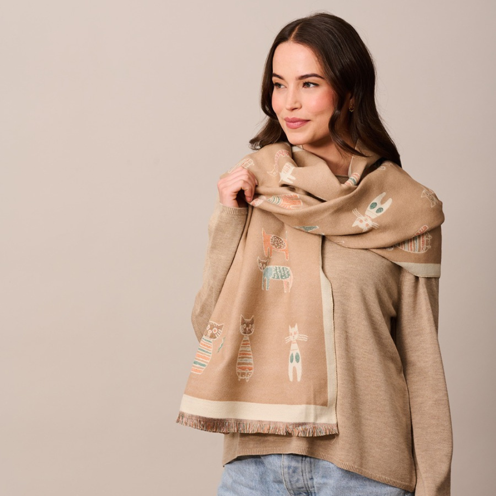 Tiger Tree Aristocats Scarf Latte | Merchants Homewares