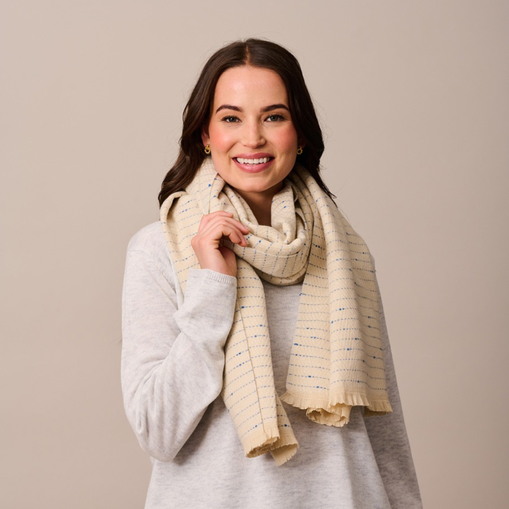 Tiger Tree Les Gets Scarf Cream | Merchants Homewares