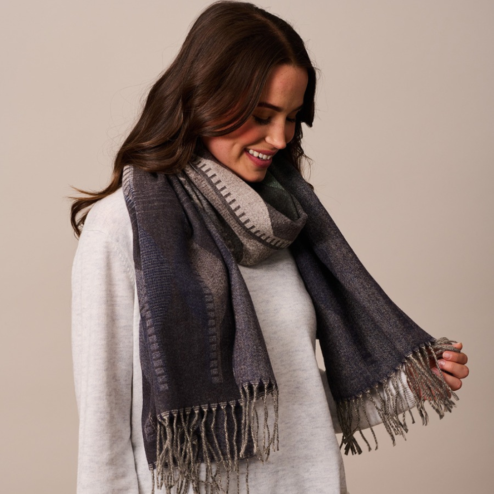 Tiger Tree Sonic Scarf Navy | Merchants Homewares
